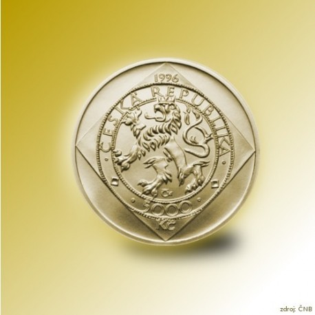 Zlatá mince 5000 Kč Malý groš 1995 - 1996 Proof