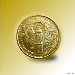 Zlatá mince 2500 Kč Klementinum v Praze 2006 Proof