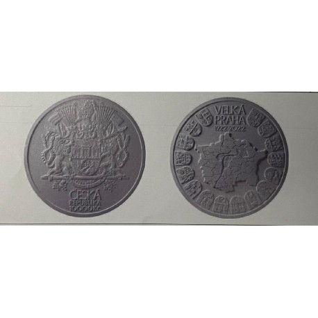 Založení Velké Prahy 100 let stříbrná 1 kg mince