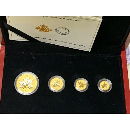 Sada zlatých mincí MAPLE LEAF.CANADA