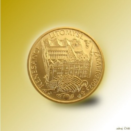 Zlatá mince 2000 Kč Zámek v Litomyšli Renesance 2002 Standard_